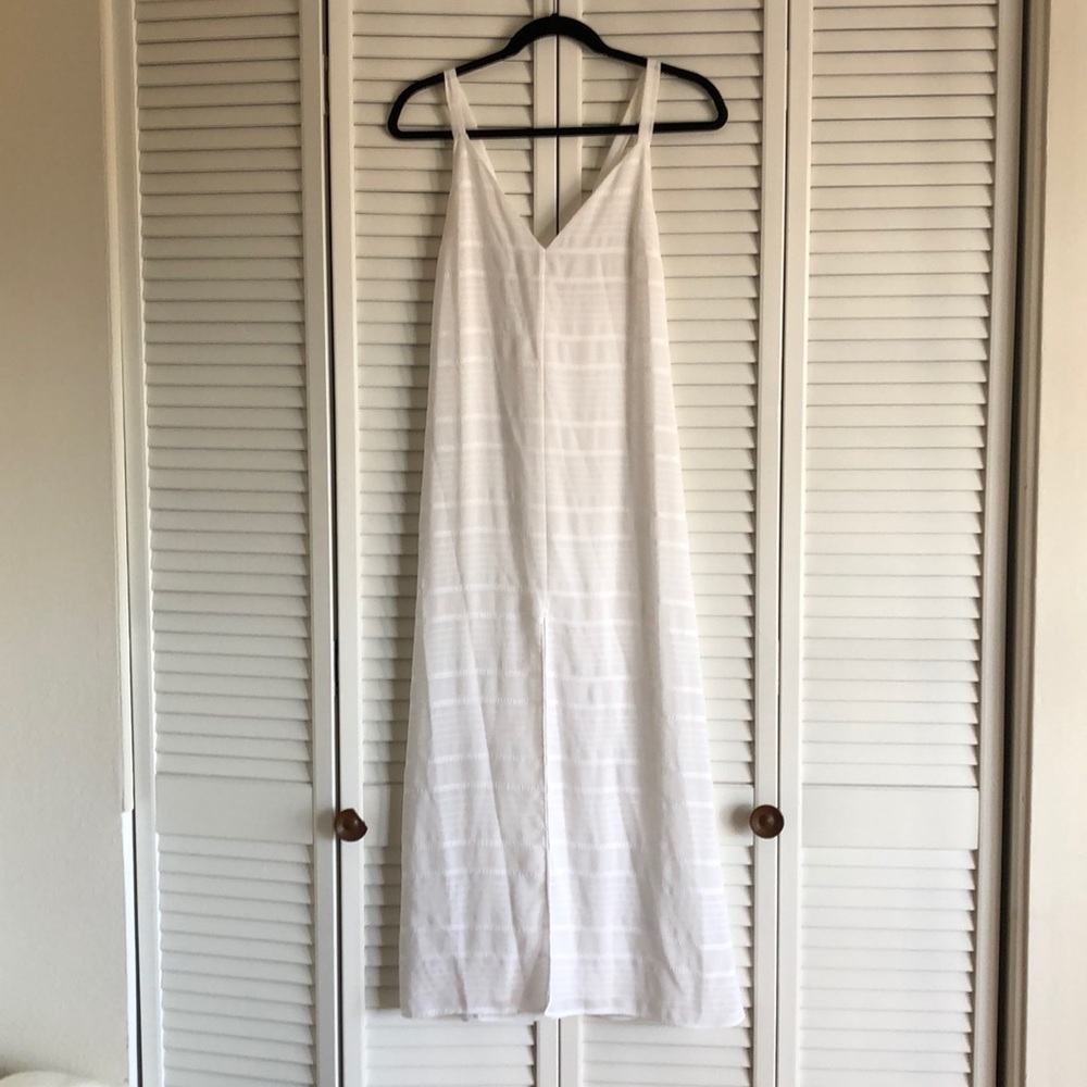 White midi dress